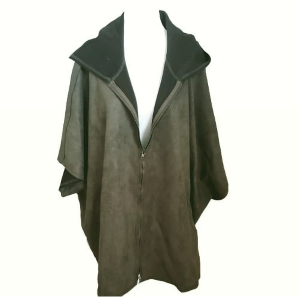 NWT Miilla Faux Suede Hoodie Cape